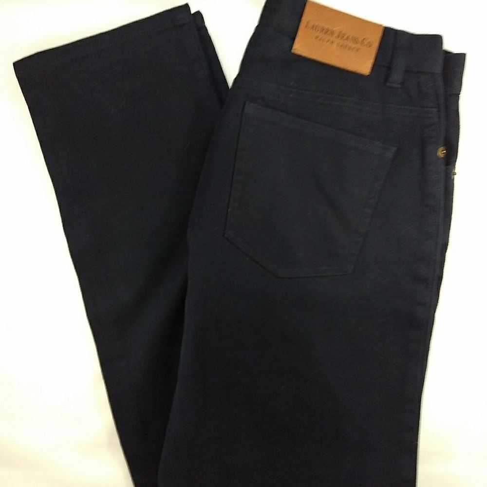 Ralph Lauren Womens Navy Blue Straight Leg Jeans 4